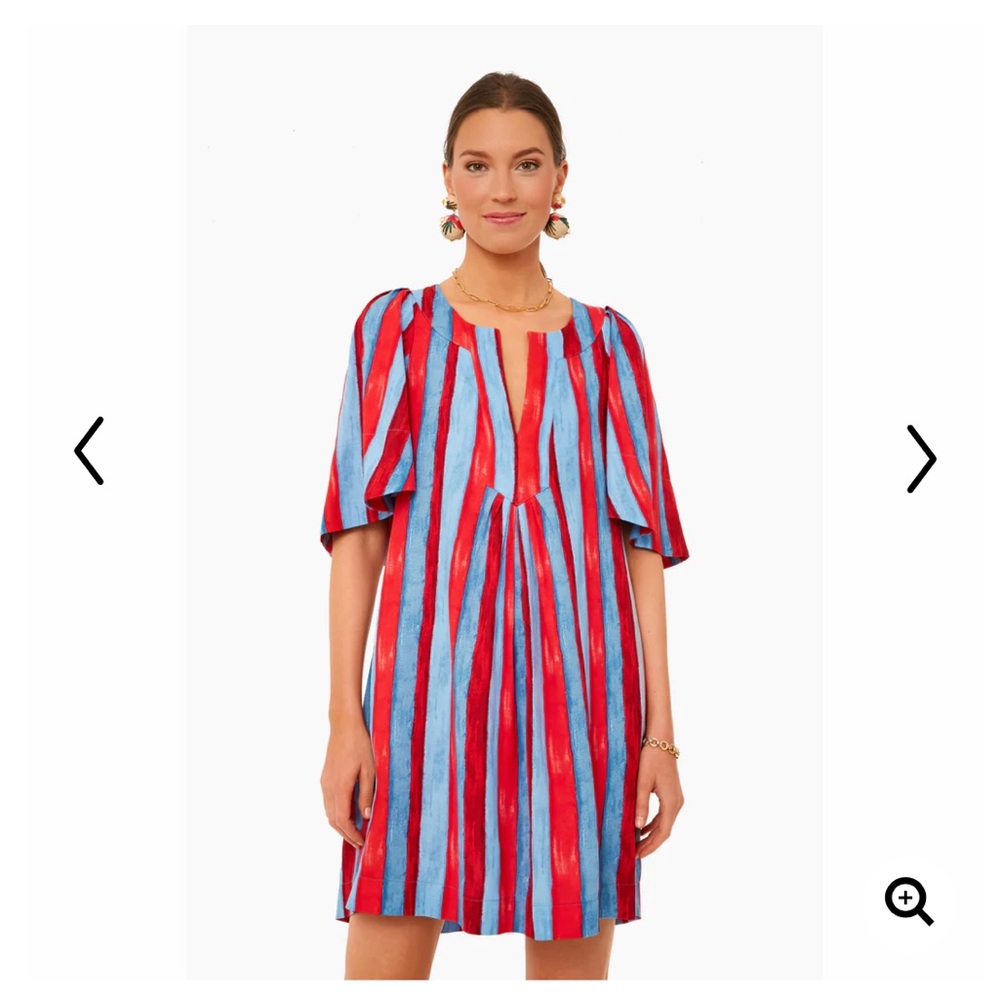 Pomander Place Red and Blue Striped Dress